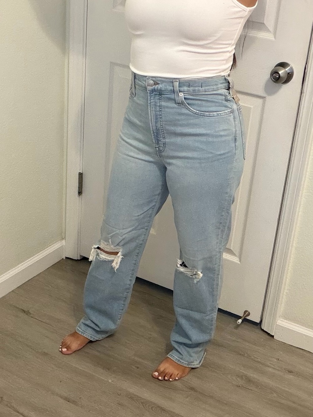 Madewell Light Blue Distressed Boyfriend Jeans